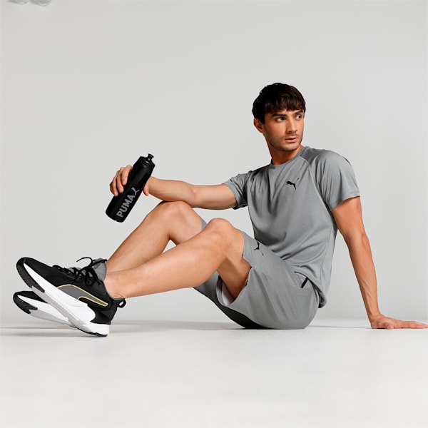 RTG Interlock 10" Men's Regular Fit Shorts, Medium Gray Heather-Black, extralarge-IND